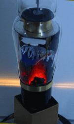 Nightfall, dark, vacuum tube sculpture