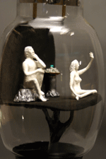 Quantum Eden, close side left, vacuum tube sculpture